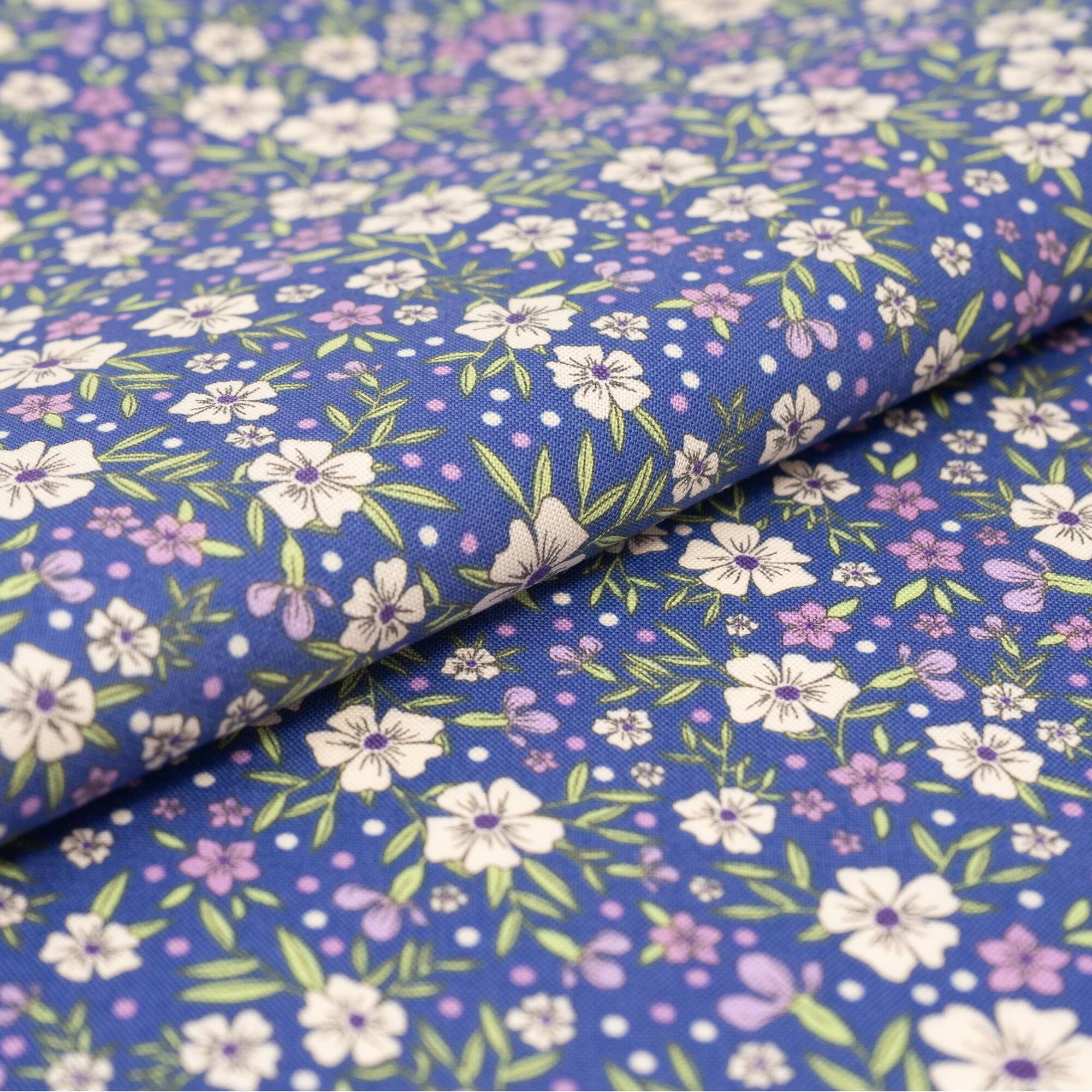 SINGER® Purple Floral Cotton Fabric